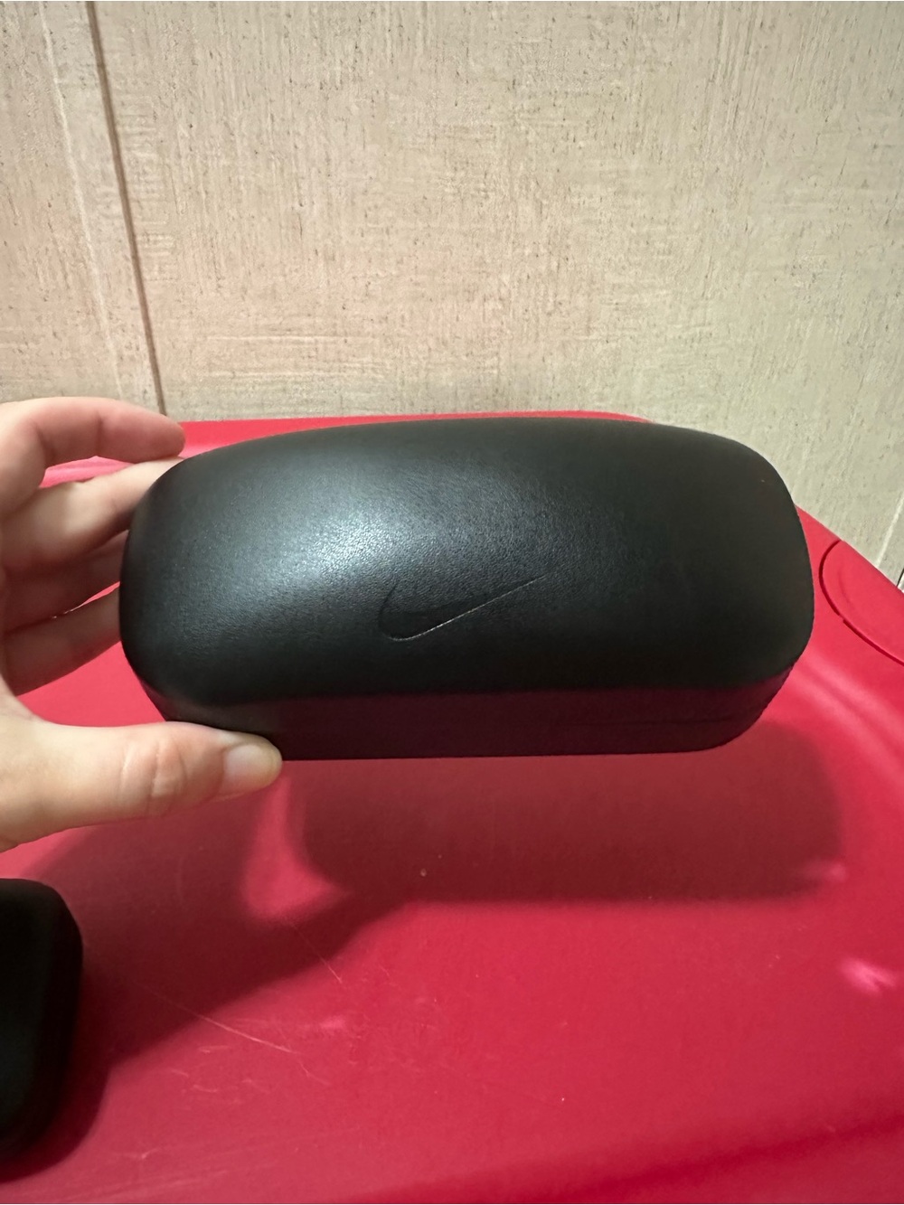 Nike Black Sunglass Case with Embossed Swoosh